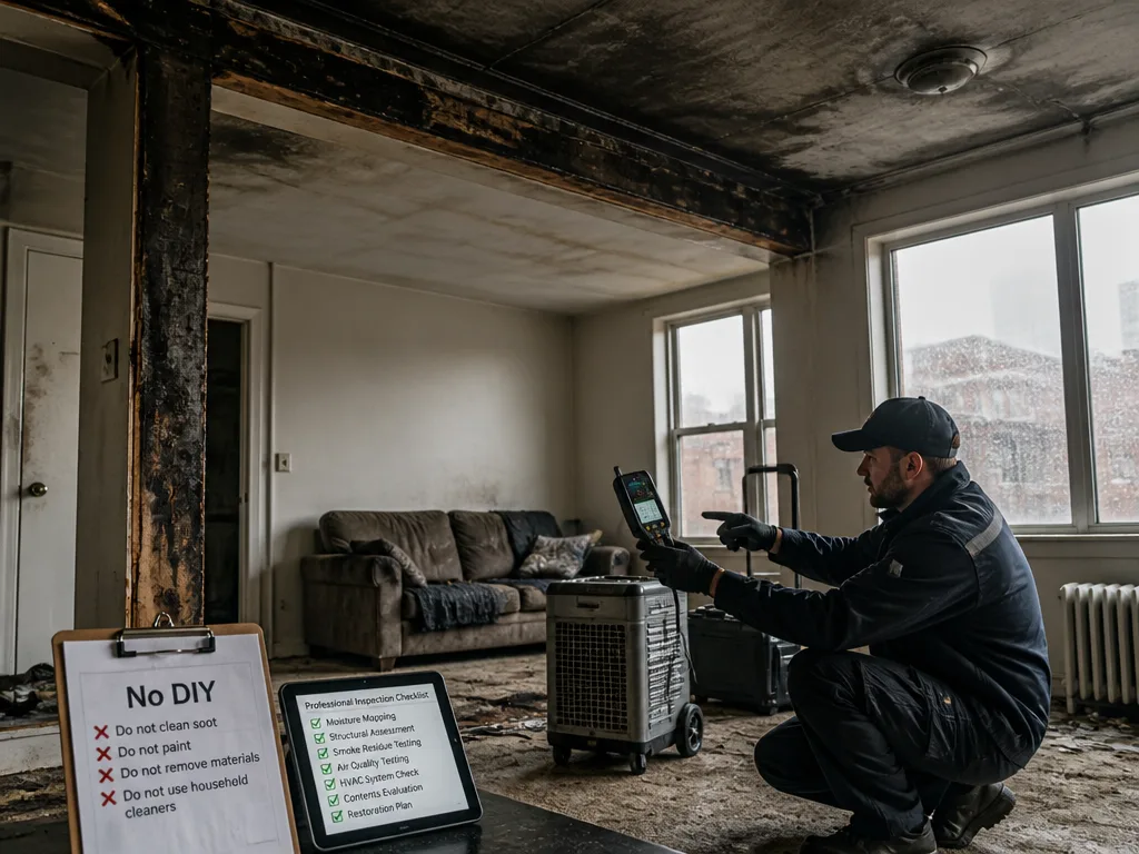 DIY vs when to call a fire & smoke damage specialist
